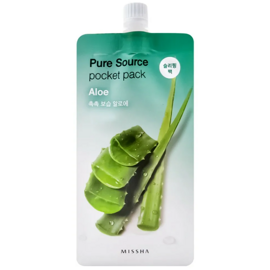 MISSHA PS Маска для лица ночная PURE SOURCE POCKET PACK ALOE 10мл