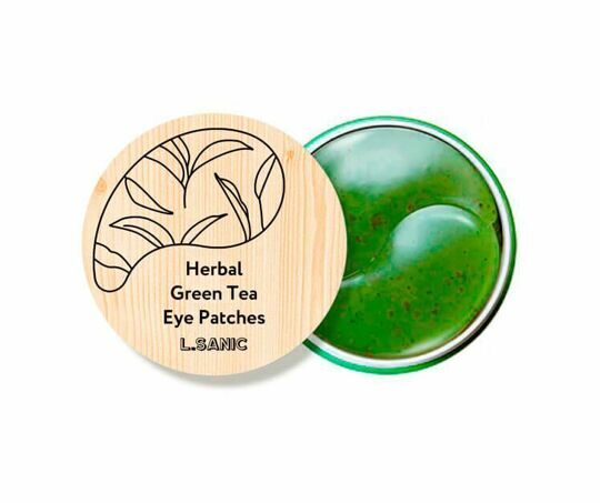 L.SANIC Патчи гидрогелевые с экстрактом зеленого чая Herbal Green Tea Hydrogel Eye Patches, 60pcs