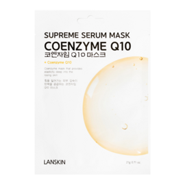 LanSkin Маска тканевая для лица с коэнзимом Q10 – coenzyme q10 supreme serum mask, 21г