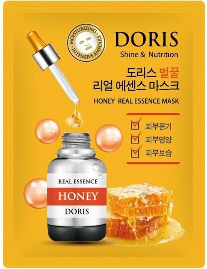 JIGOTT Маска на тканевой основе DORIS HONEY REAL ESSENCE MASK, 25ml